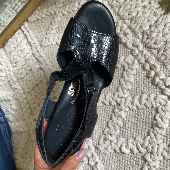 SAS shoes sandals black suntimer 7.5 - Picture 4 of 5